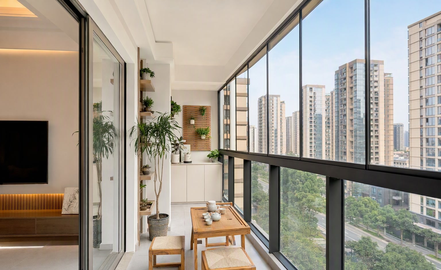 福山区新楼盘封阳台实景